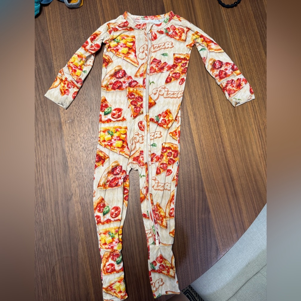 Bums and Roses Pizza Convertible Romper